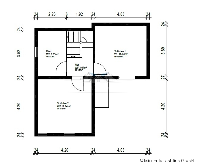 Grundriss - OG Einfamilienhaus Langg�ns