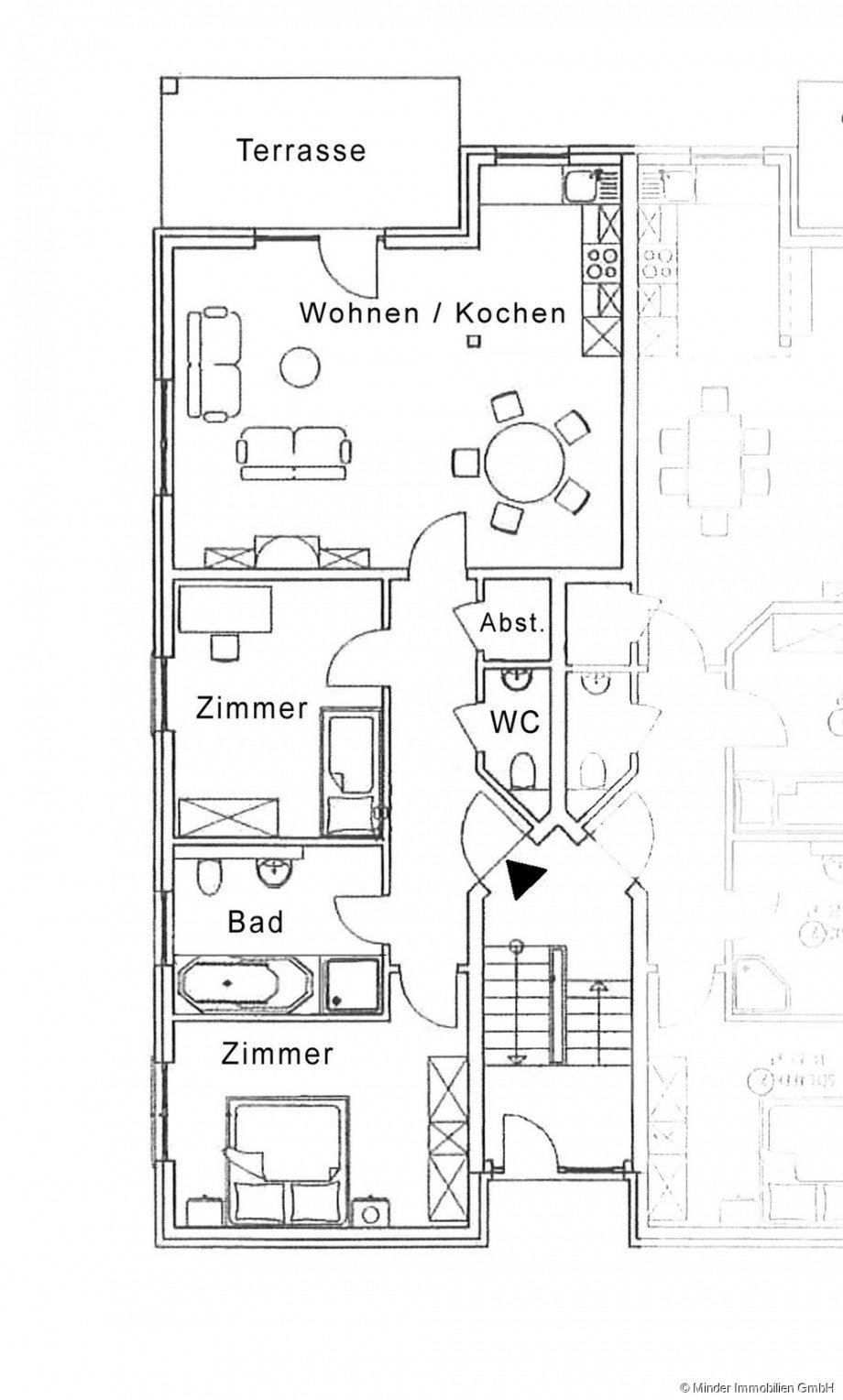 Grundriss Erdgeschosswohnung Langg�ns