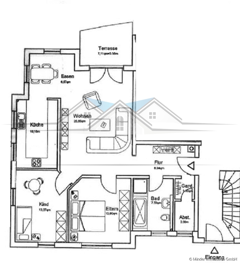 Grundriss Erdgeschosswohnung Butzbach
