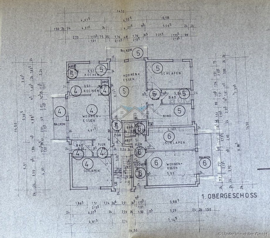 Grundriss - OG Mehrfamilienhaus Karben / Gro�-Karben