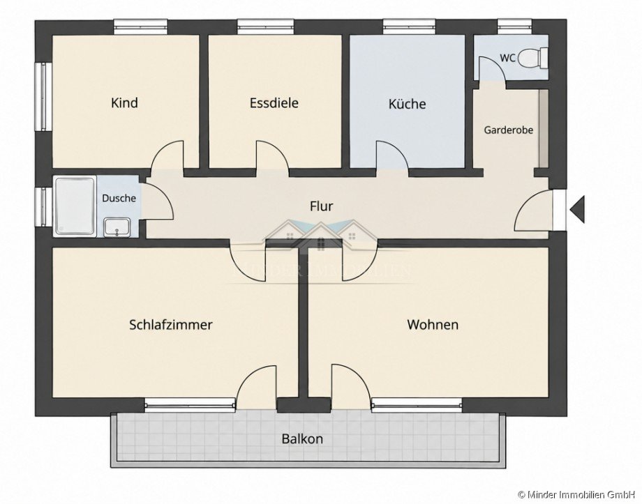 Grundriss - nicht ma�stabsgerecht Etagenwohnung Butzbach