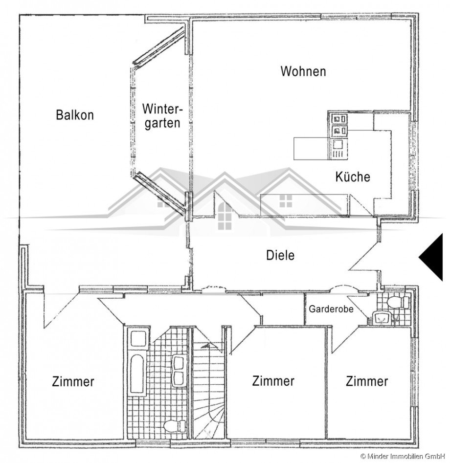 Grundriss - OG Zweifamilienhaus Rockenberg